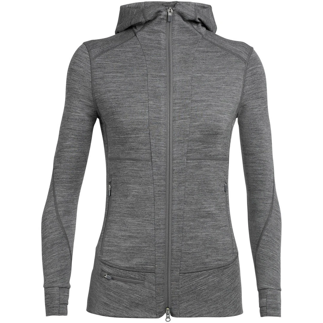 Icebreaker Women's Merino Quantum II Long Sleeve Zip Hood Jacket 1 Icebreaker Women's Merino Quantum II Long Sleeve Zip Hood Jacket