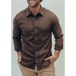 The Normal Brand Men's Puremeso Acid Wash Button Up Shirt