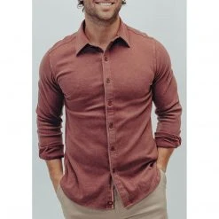 The Normal Brand Men's Puremeso Acid Wash Button Up Shirt