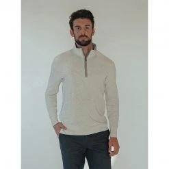 The Normal Brand Men's Puremeso Quarter Zip Pullover 52 The Normal Brand Men's Puremeso Quarter Zip Pullover