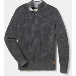 The Normal Brand Men's Waffle Knit Quarter Zip Pullover