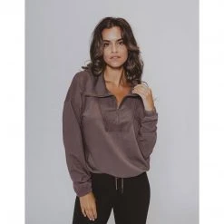 The Normal Brand Women's Classic Terry Looped Half Zip