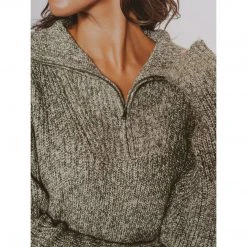 The Normal Brand Women's Dani Quarter Zip Sweater