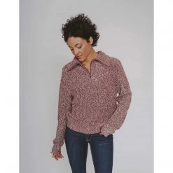 The Normal Brand Women's Dani Quarter Zip Sweater