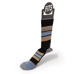 FITS Men Light Hiker Block Stripe Crew Socks
