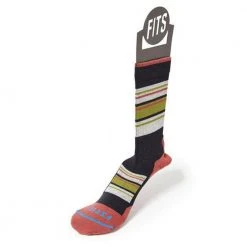 FITS Men Light Hiker Block Stripe Crew Socks
