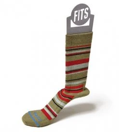 FITS Medium Hiker Striped Crew Socks Men