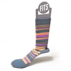 FITS Medium Hiker Striped Crew Socks Men