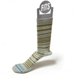 FITS Men Medium Hiker Striped Crew Socks 5 FITS Men Medium Hiker Striped Crew Socks