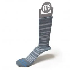 FITS Men Medium Hiker Striped Crew Socks