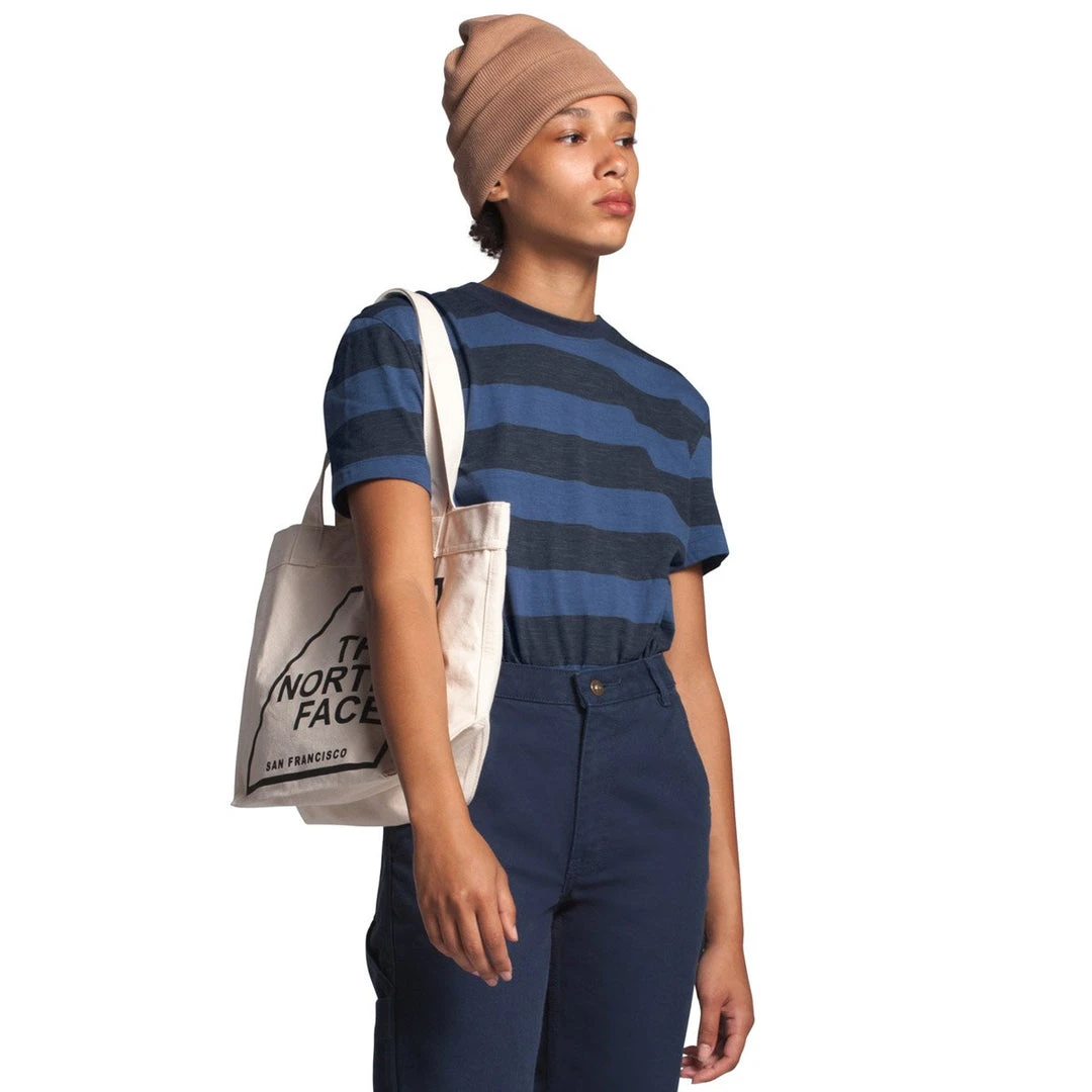 The North Face Women's Short Sleeve Stripe Knit Top - Clearance 1 The North Face Women's Short Sleeve Stripe Knit Top - Clearance