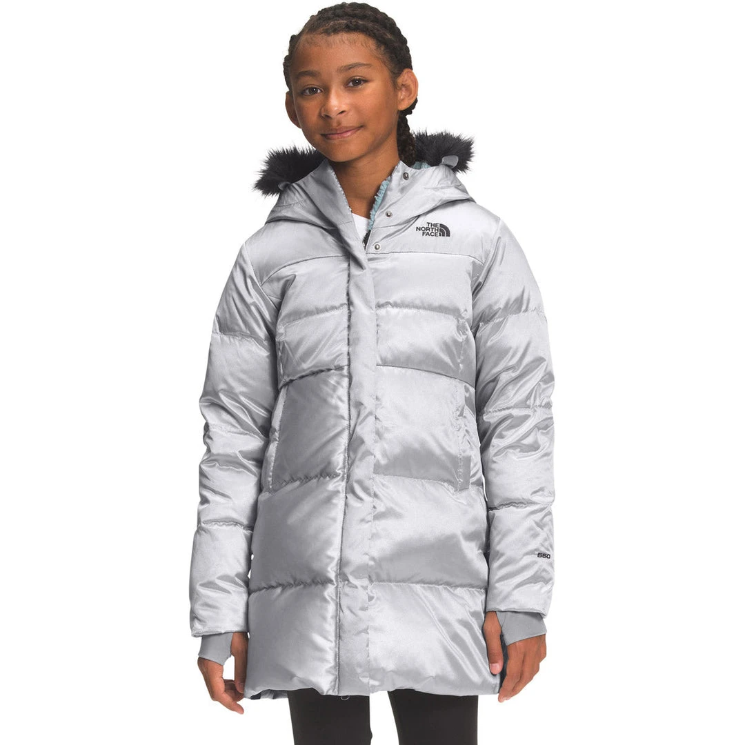 The North Face Girls' Printed Dealio Fitted Parka 1 The North Face Girls' Printed Dealio Fitted Parka