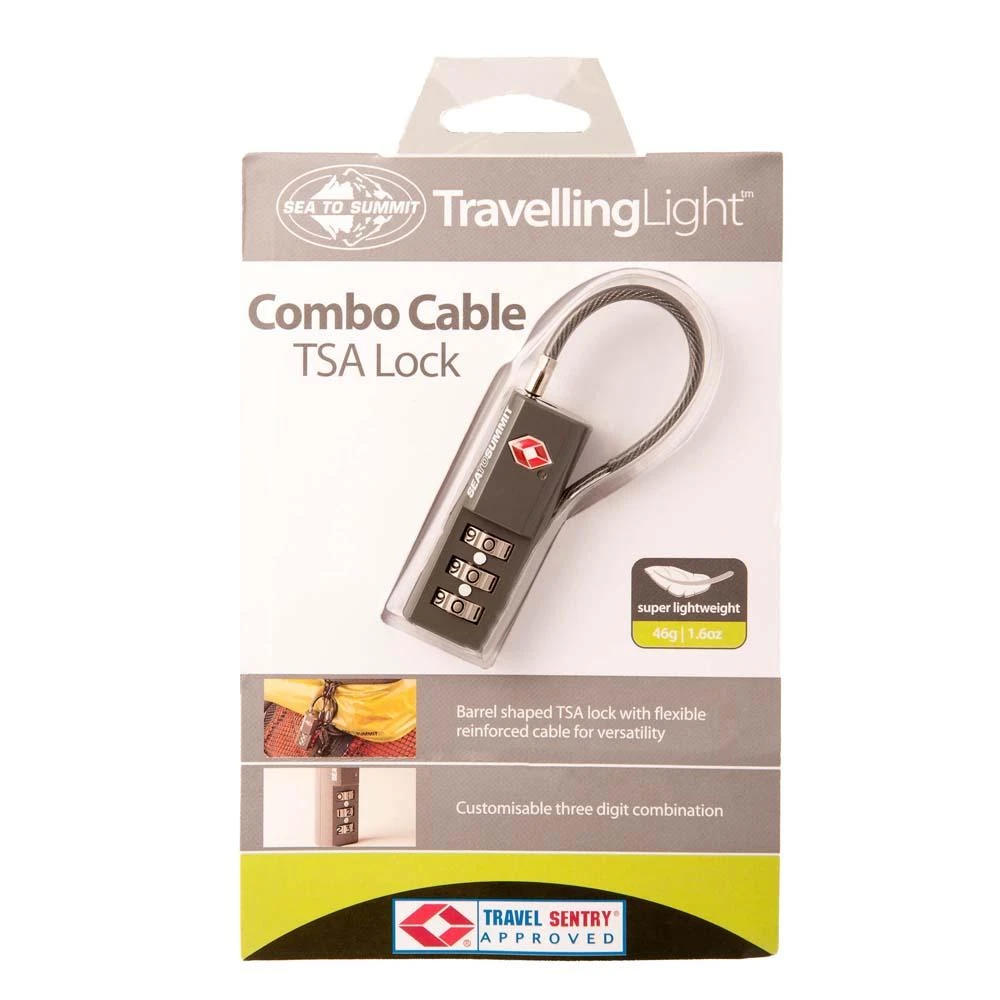 Sea To Summit Travelling Light TSA Travel Lock-Combination With Cable 1 Sea To Summit Travelling Light TSA Travel Lock-Combination With Cable