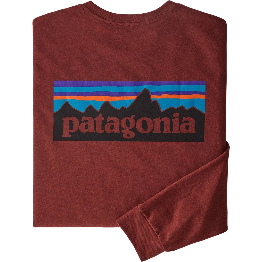 Patagonia Men's Long-Sleeved P-6 Logo Responsibili-Tee 1 Patagonia Men's Long-Sleeved P-6 Logo Responsibili-Tee