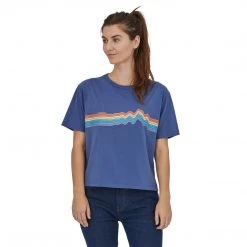 Patagonia Women's Ridge Rise Stripe Organic Easy Cut Tee