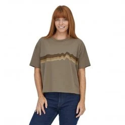 Patagonia Women's Ridge Rise Stripe Organic Easy Cut Tee