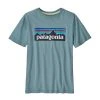 Patagonia Boys' Regenerative Organic Certification Cotton P-6 Logo T-Shirt