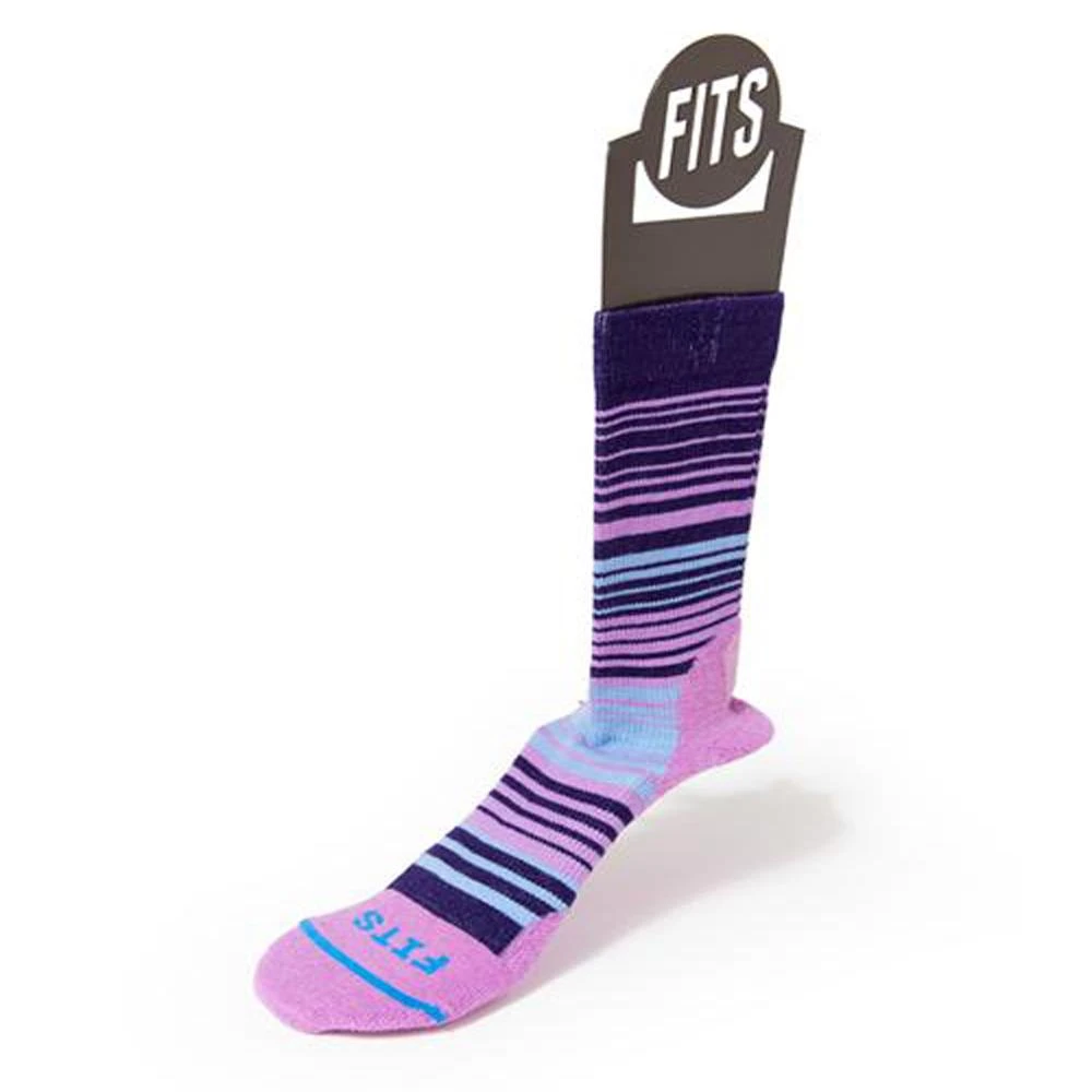 FITS Women's Casual Infinity Stripe Crew Socks 3 FITS Women's Casual Infinity Stripe Crew Socks