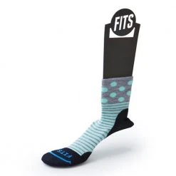 FITS Women's Performance Trail Polka Stripe Quarter Socks