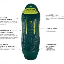 NEMO Equipment Camp & Hike Women's Disco 15 Down Sleeping Bag - Regular