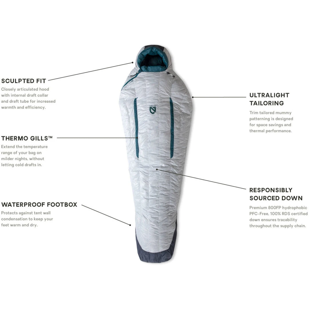 NEMO Equipment Camp & Hike Women's Kayu 15 Down Sleeping Bag - Regular 6 NEMO Equipment Camp & Hike Women's Kayu 15 Down Sleeping Bag - Regular