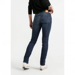 DU/ER Women's Performance Denim Mid Rise Slim Straight